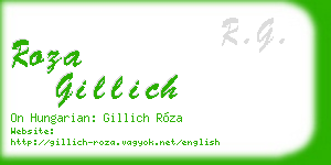 roza gillich business card