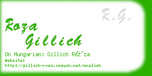 roza gillich business card